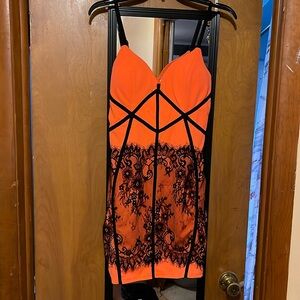 COPY - Neon orange mini dress